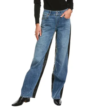 Alice   Olivia Parker Brooklyn Blue Low-Rise Balloon Leg Jean
