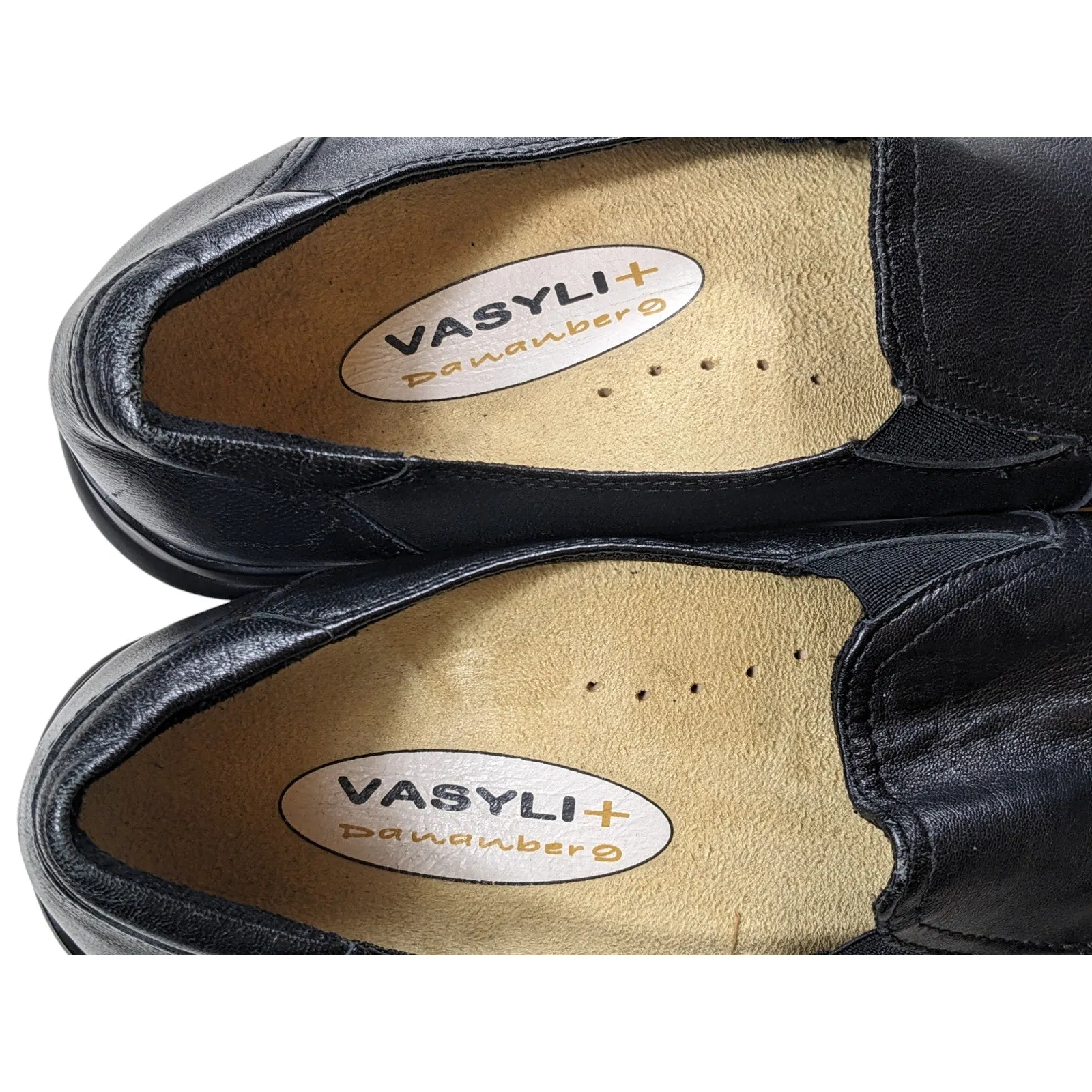 Aravon Shoes Womens Size 10 2E Black Leather Slip On Loafers Comfort WEF13BK