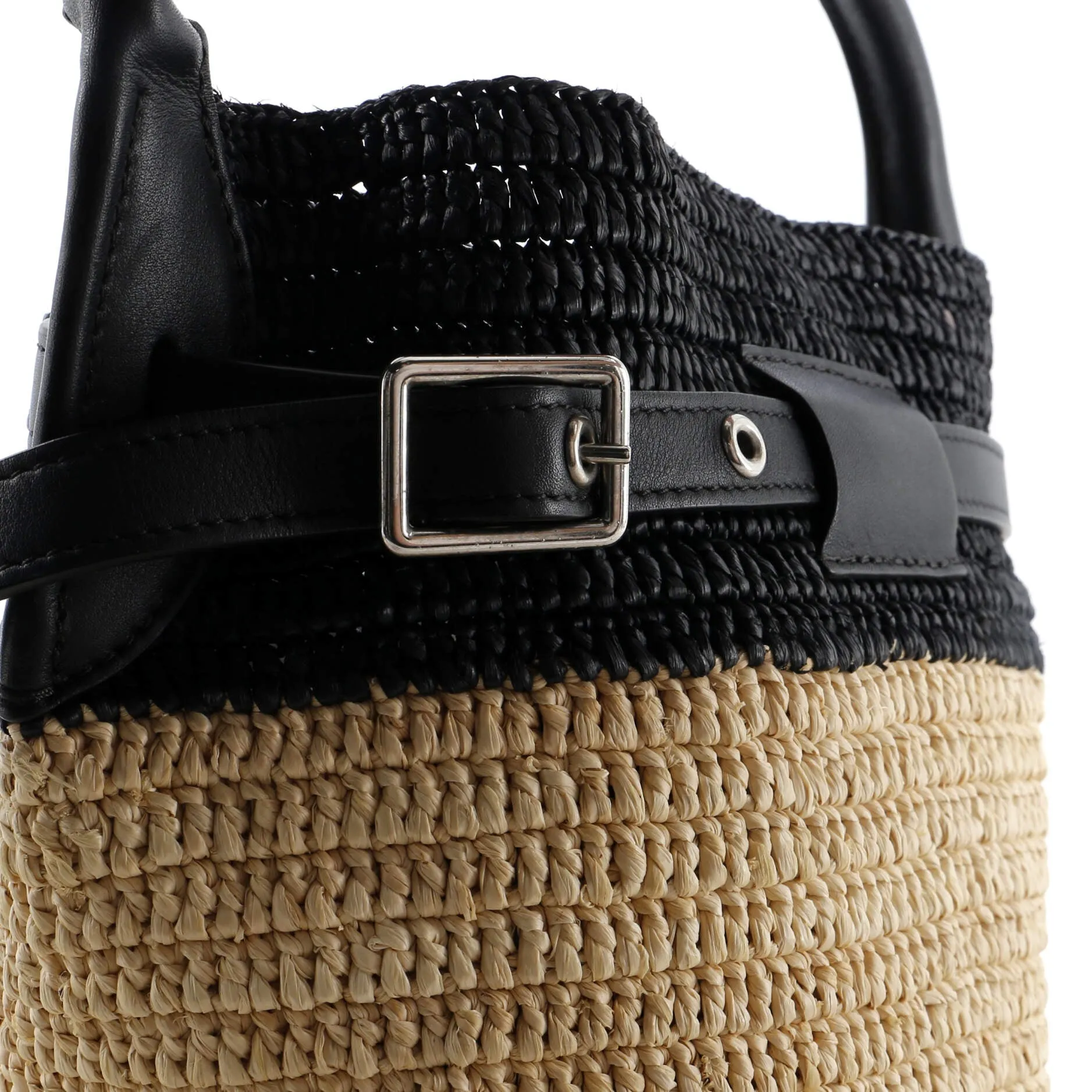 Big Bag Bucket Woven Raffia Nano