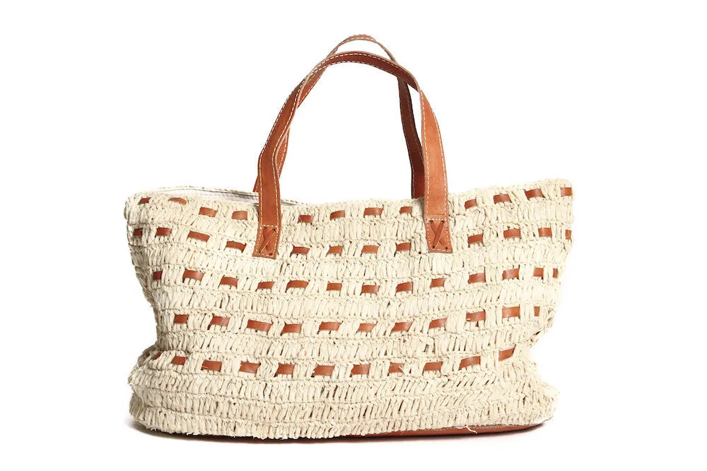 Bronte Bag in Natural with Leather