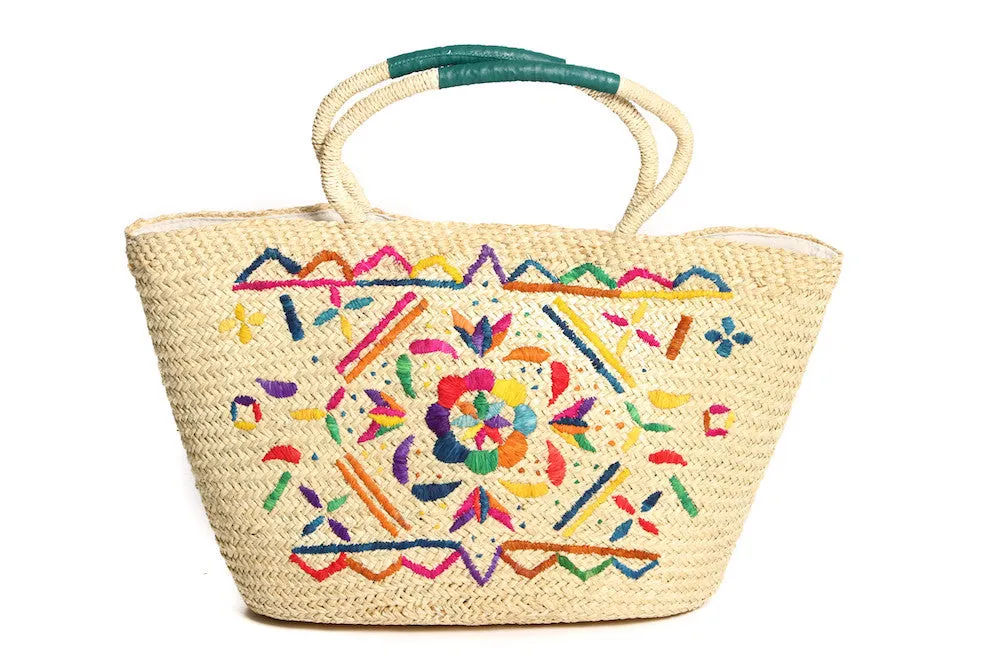 Bronte Embroidered Bag in Natural
