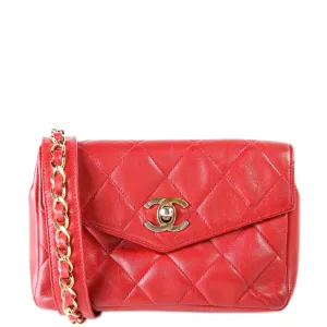CC Turnlock Waist Vintage Belt Bag Size 75/30 Red