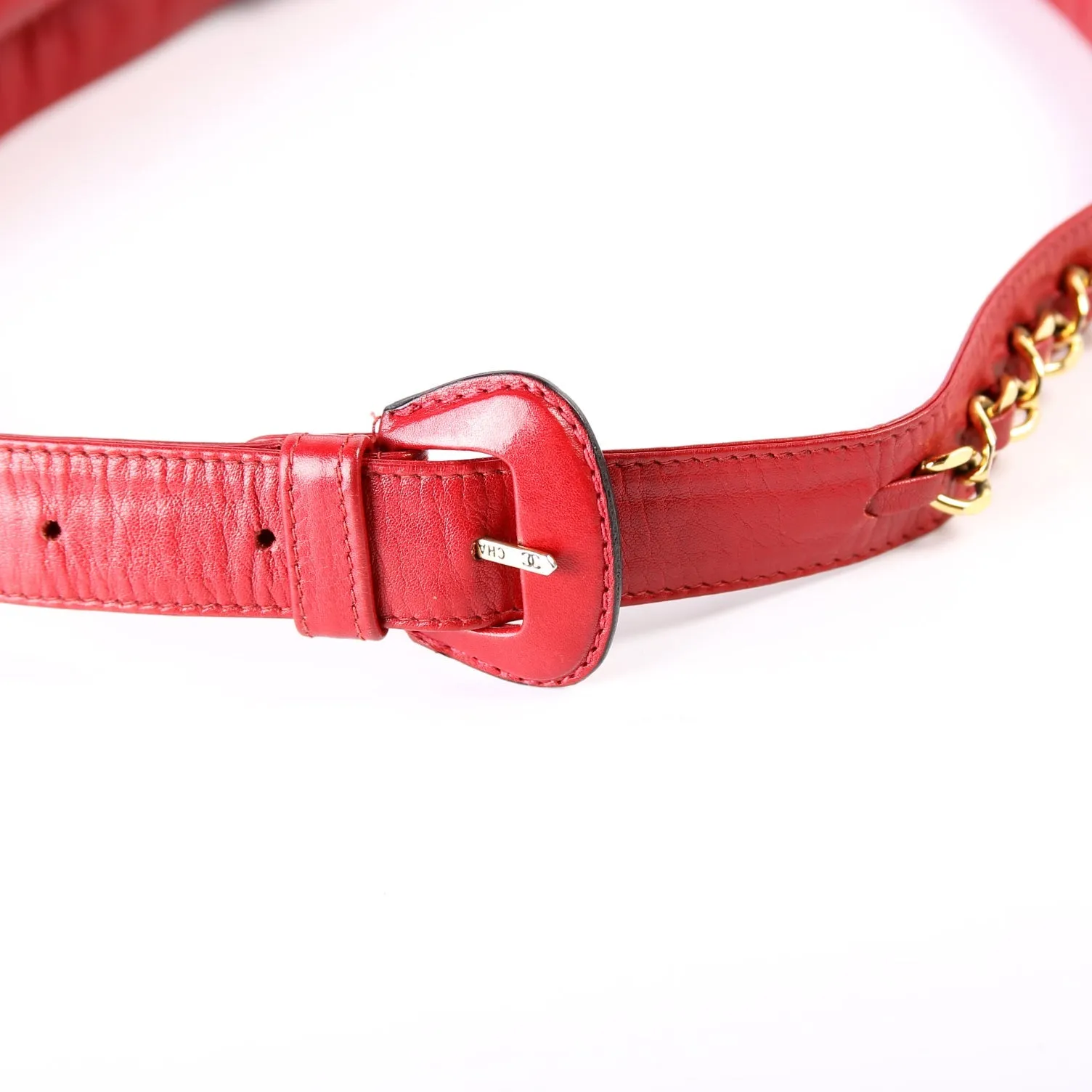 CC Turnlock Waist Vintage Belt Bag Size 75/30 Red