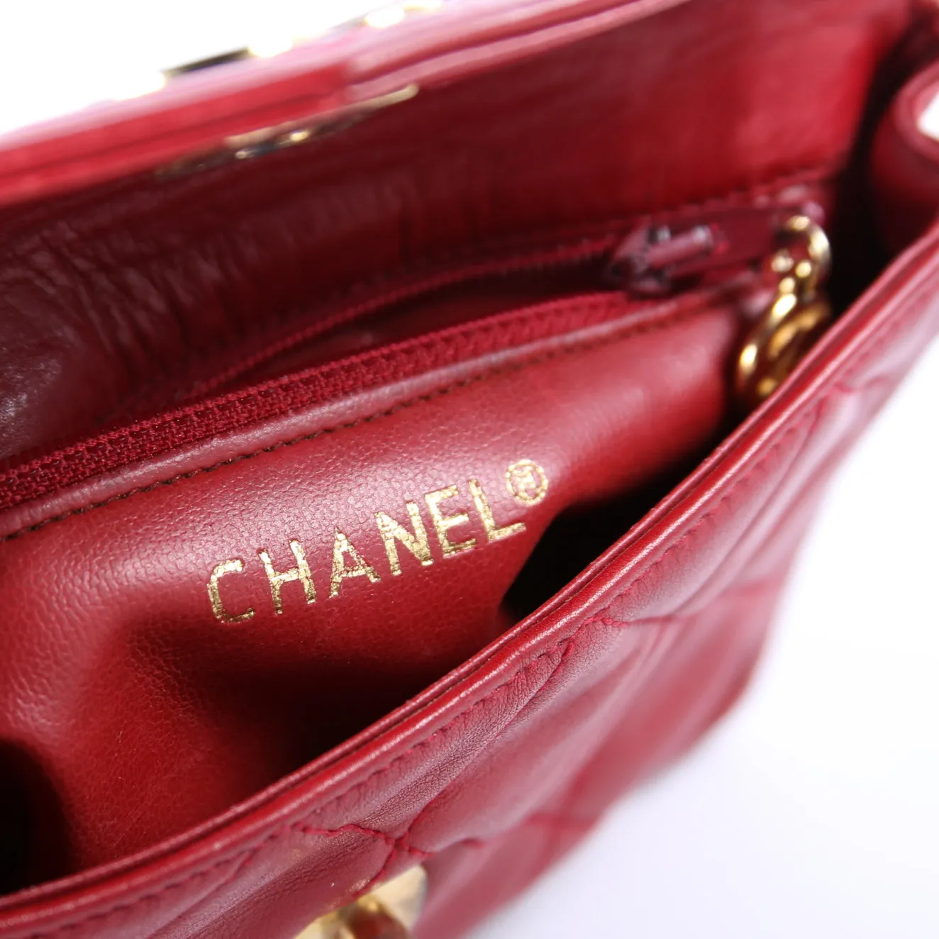 CC Turnlock Waist Vintage Belt Bag Size 75/30 Red