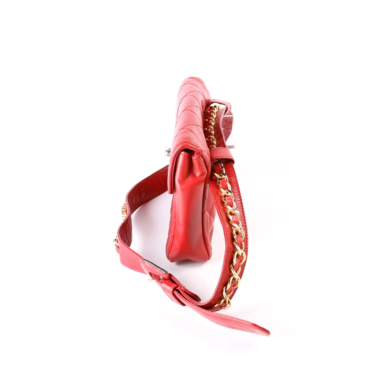 CC Turnlock Waist Vintage Belt Bag Size 75/30 Red