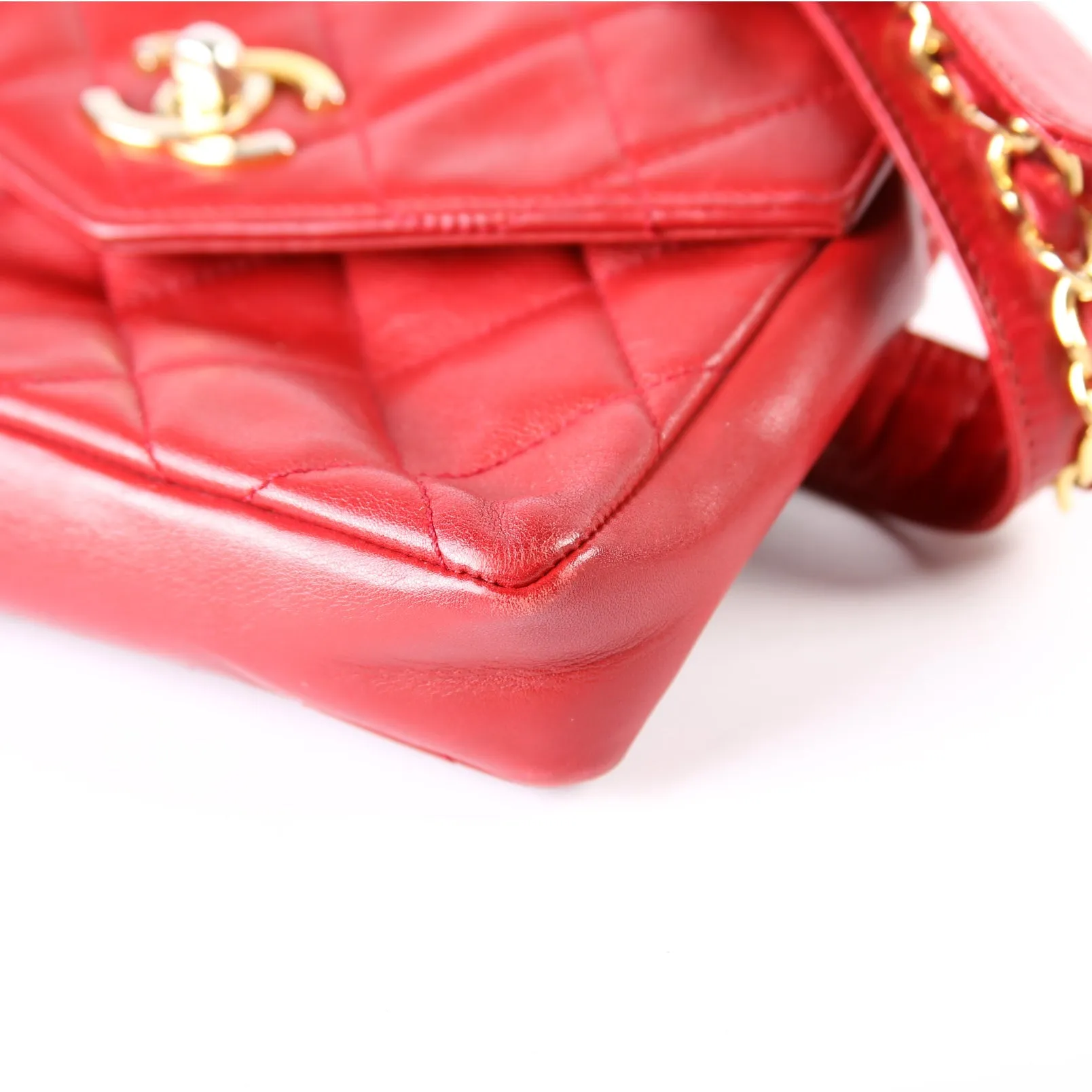CC Turnlock Waist Vintage Belt Bag Size 75/30 Red