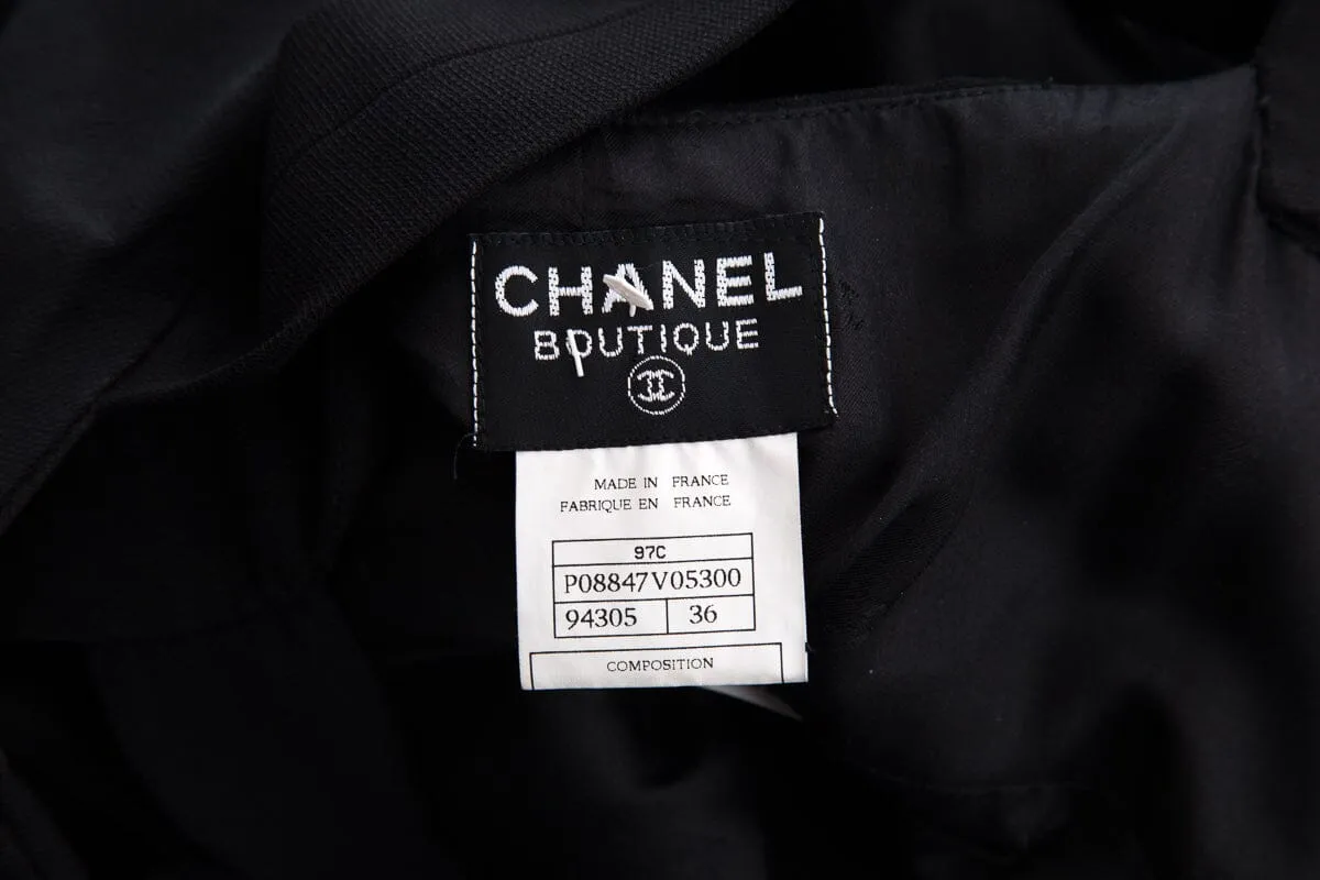 Chanel 1996 Black Sleeveless Dress SZ 36