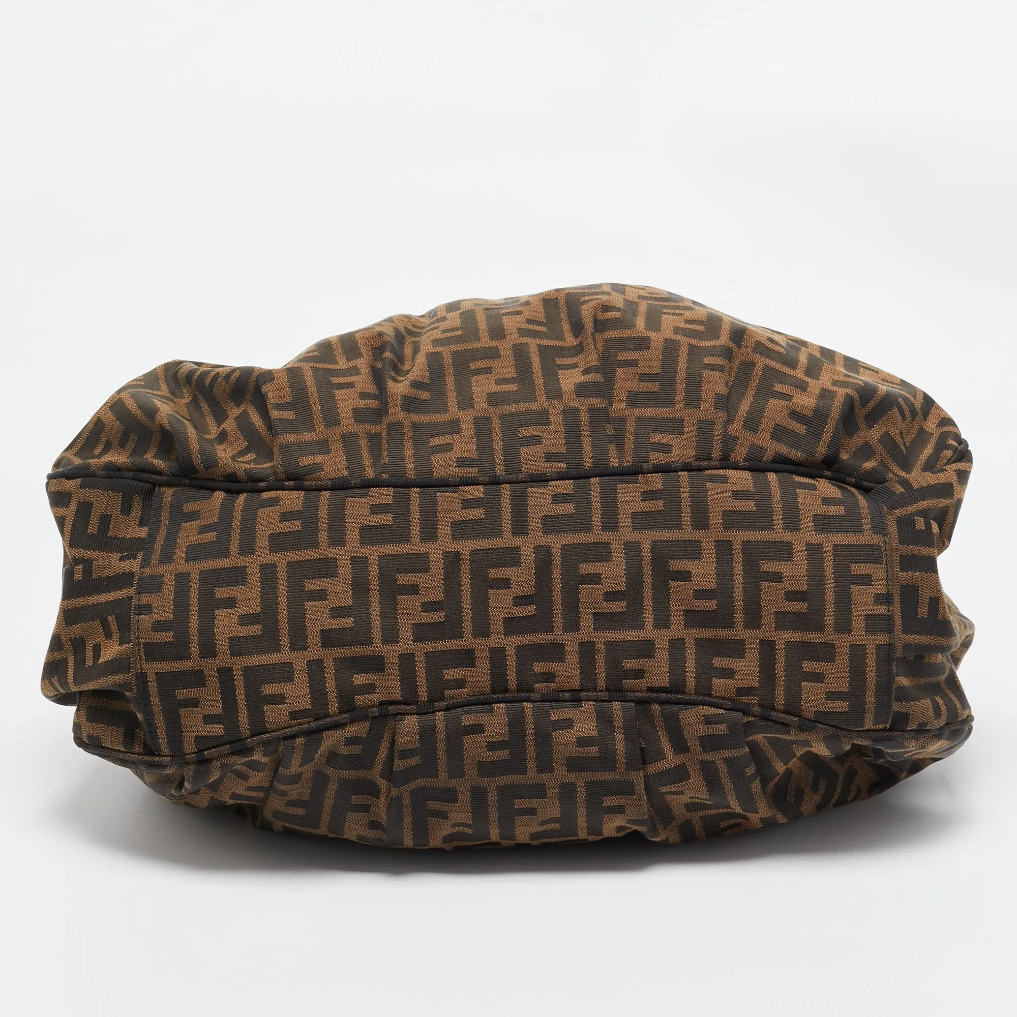 Fendi Zucca Canvas Large Mia Shoulder Bag