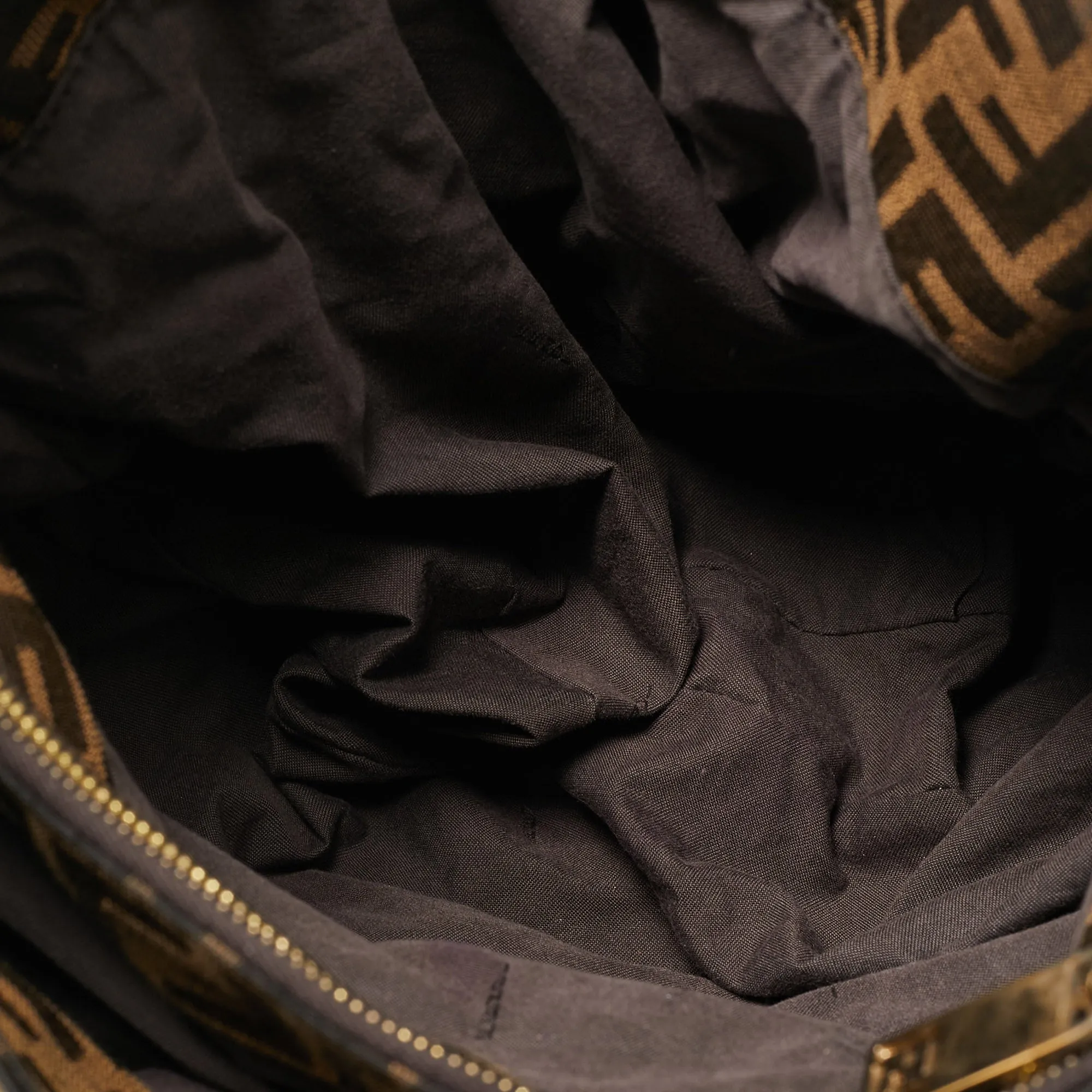 Fendi Zucca Canvas Large Mia Shoulder Bag