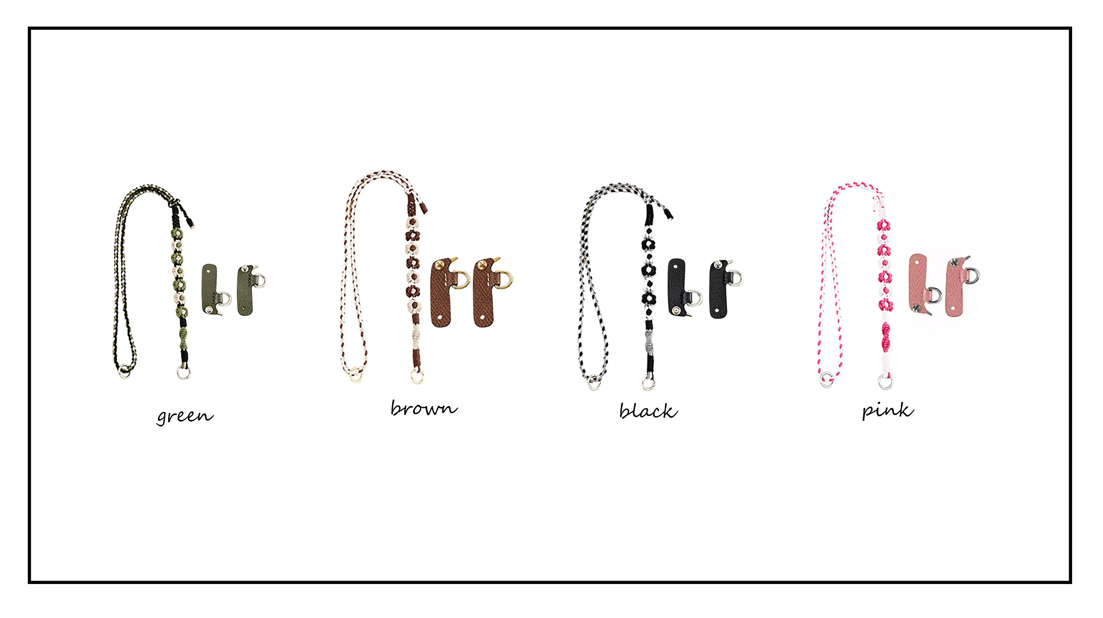 Flower woven shoulder strap, Le Pliage Original bag modified strap, woven style adjustable shoulder strap