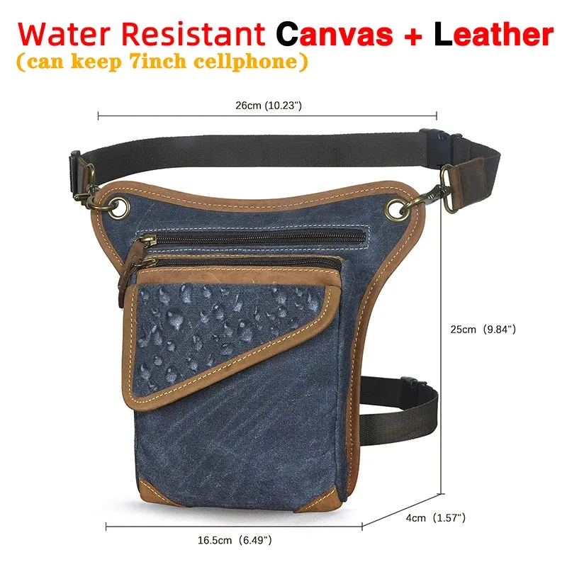 Genuine Leather Man Bag - Multifunction Design Travel Sling Shoulder or Waist Bag