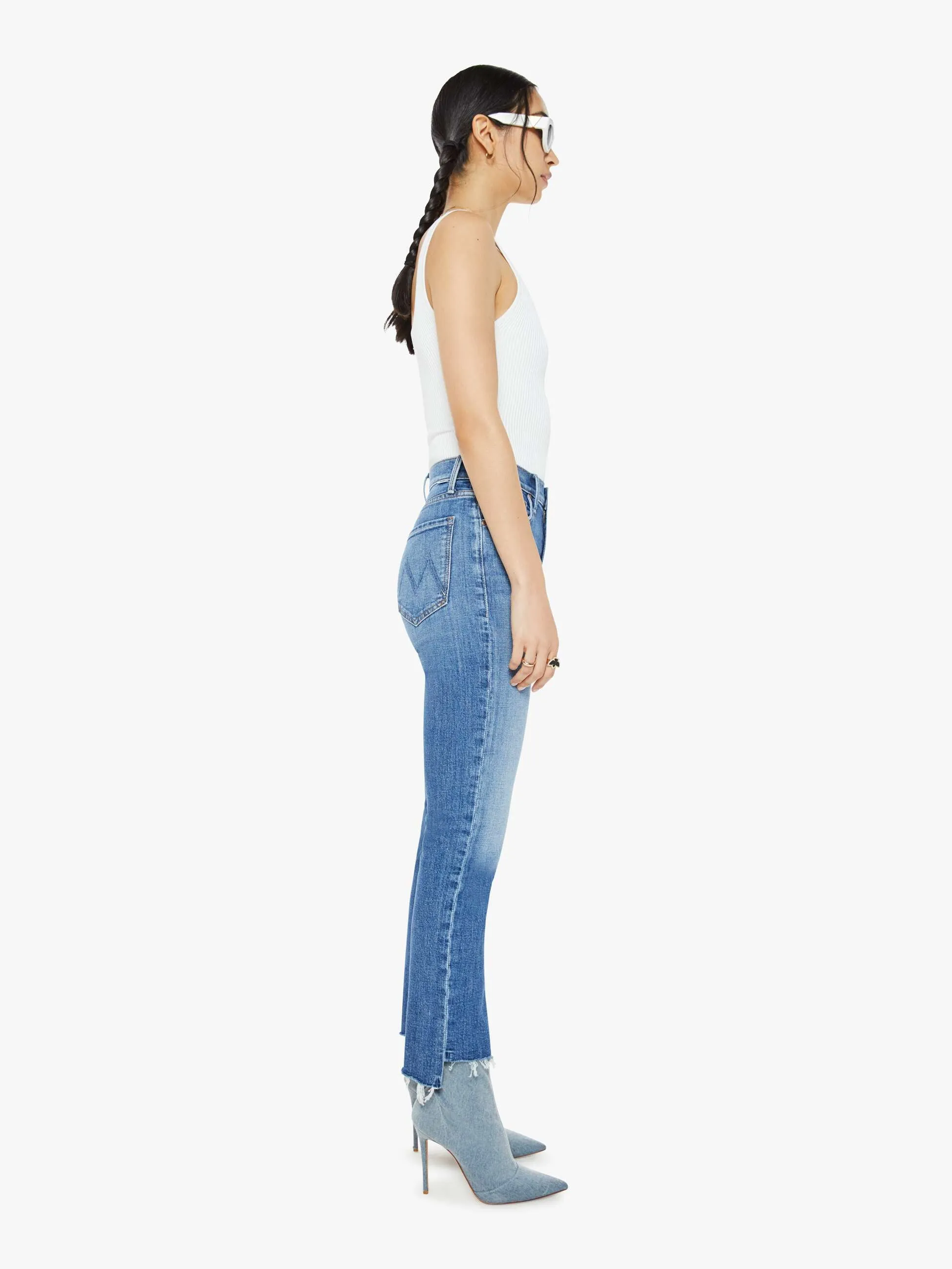 High Waisted Rider Ankle Step Fray- Loafers and Lassos