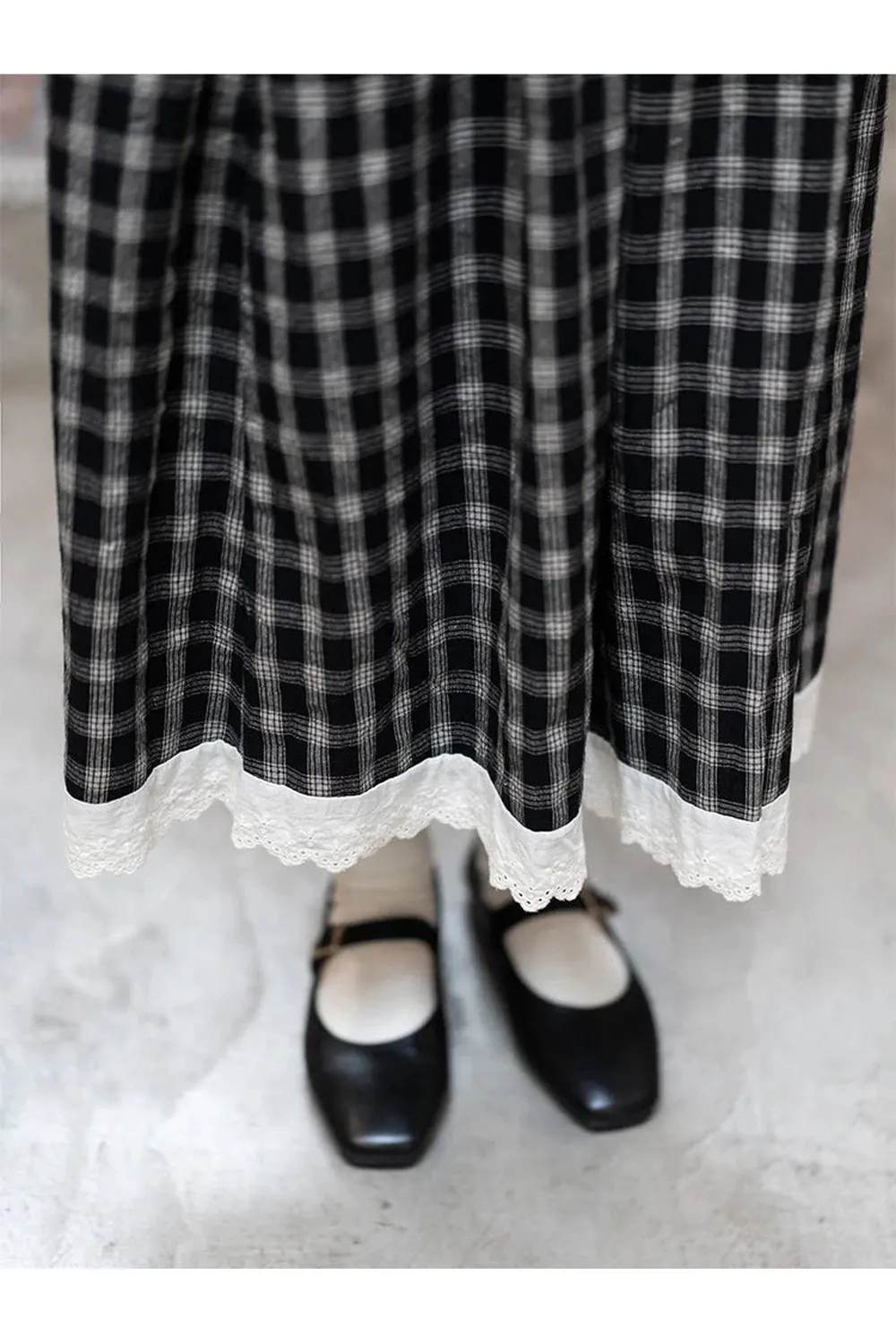 Lace High Waist Midi Skirt