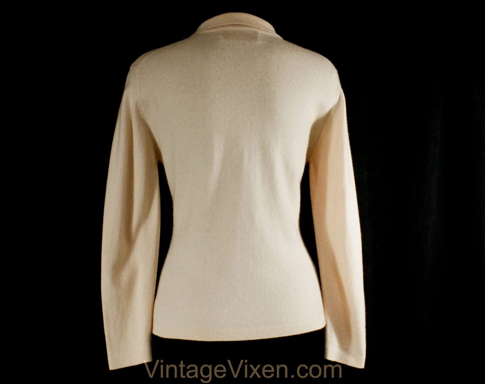 Large Cashmere Cardigan - 1990s Button Front Pink Sweater - Pastel Scottish Cashmere Luxury Knit Jumper - Shell Buttons - Size 12 Bust 38