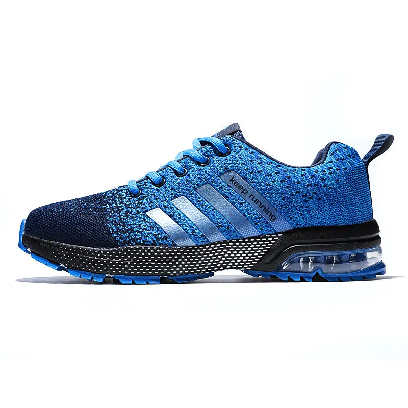 Men Air Cushioned Fly Woven Running Shoes - MSC15321