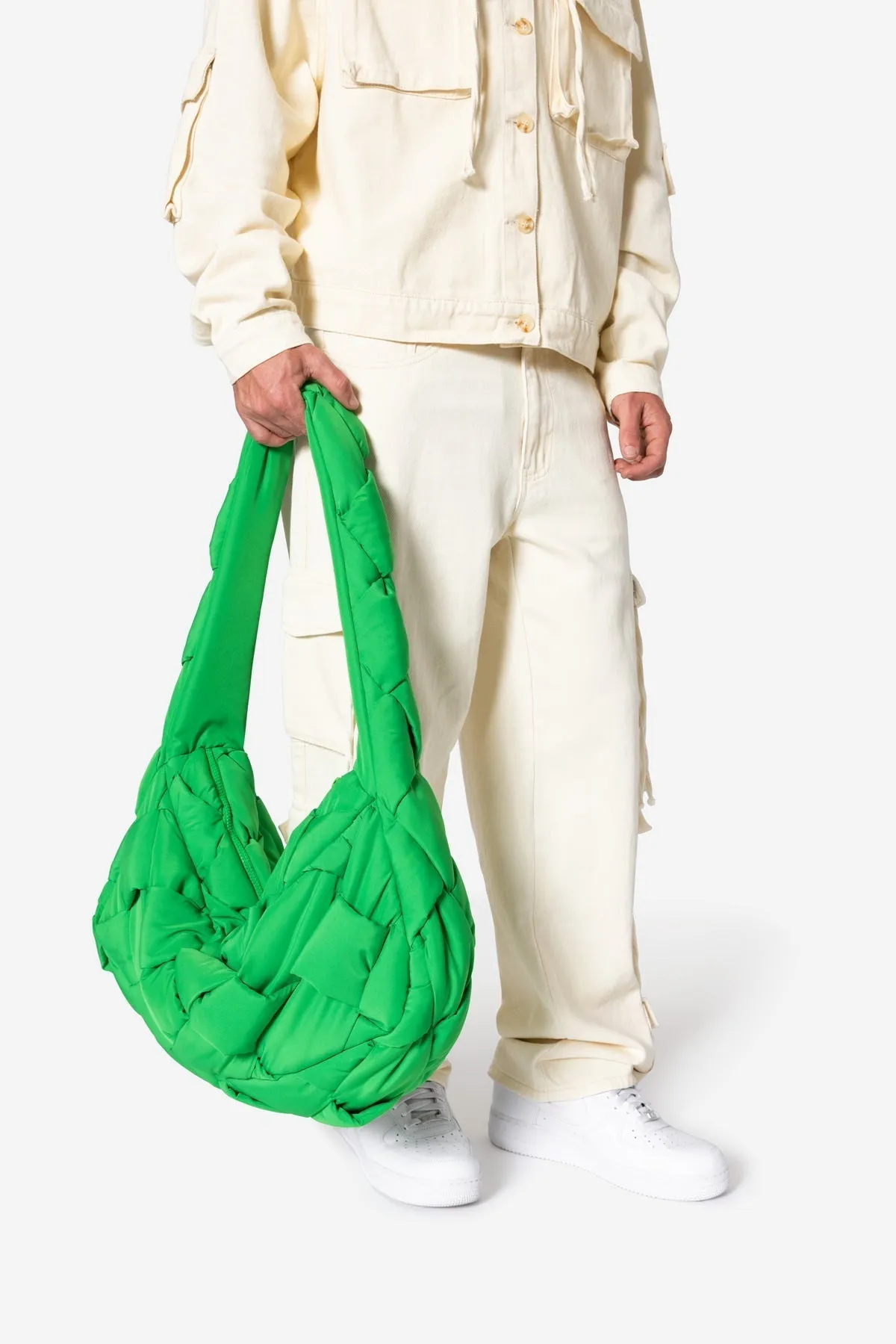 Quilted Cross Body Bag - Green