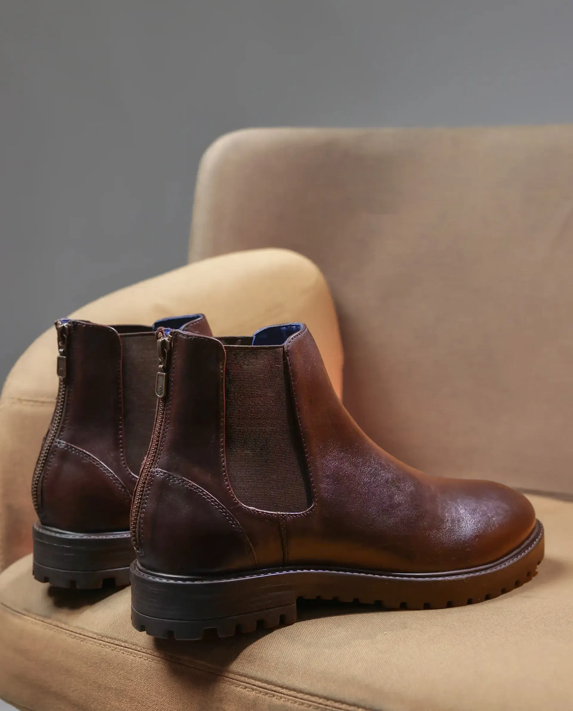 RARE RABBIT MEN'S GUM BROWN SHOES
