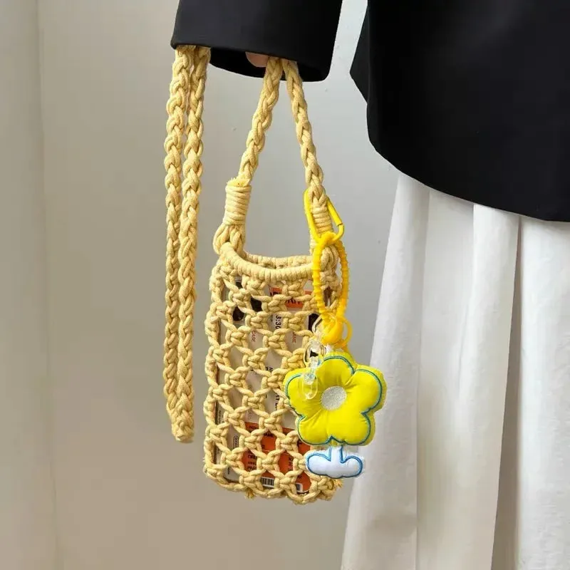 UAKISS  -  Summer Small and Delicate Hollow Out Small Bag Female 2024 New Hand-woven Mini Mobile Phone Bag Minority